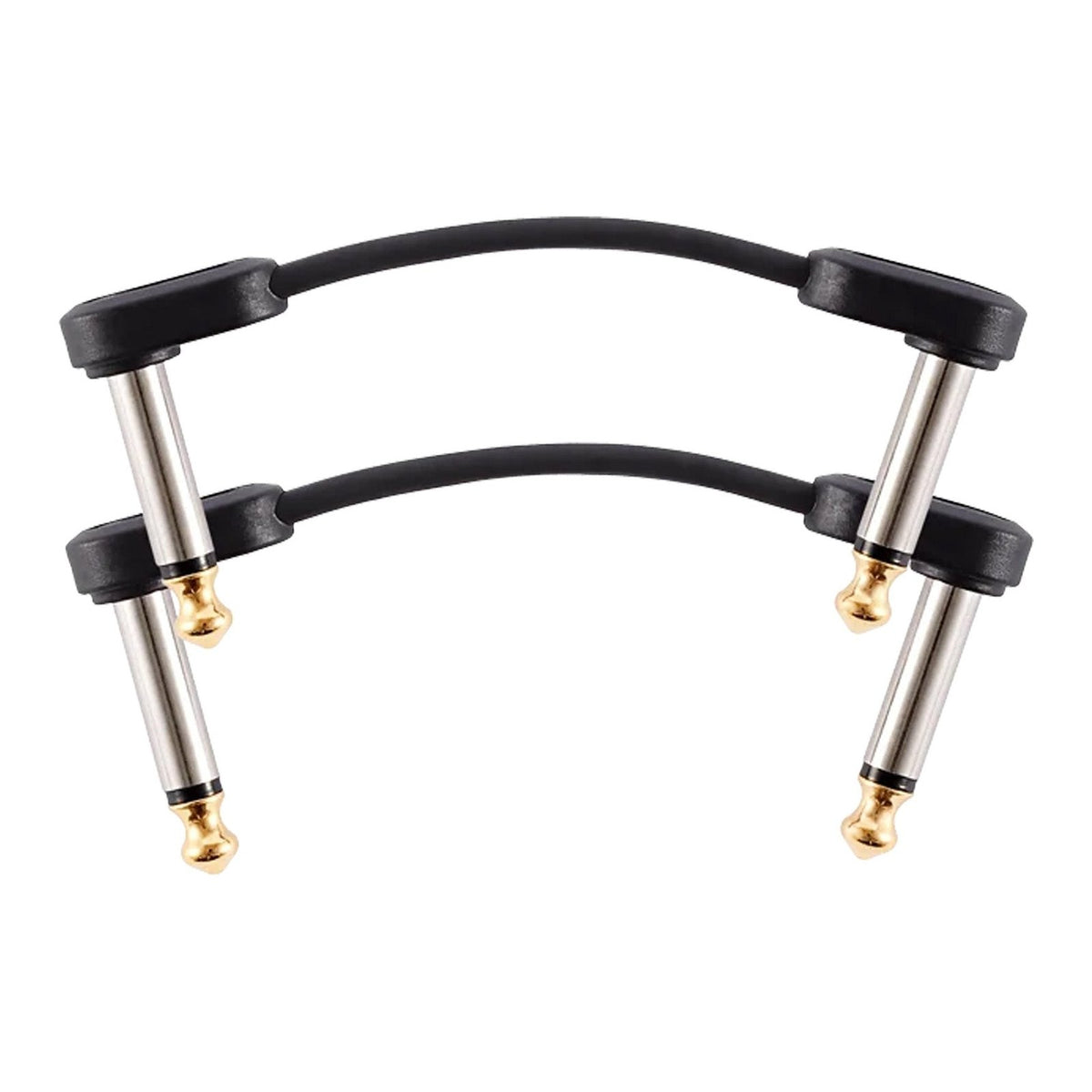 Dây Cáp Patch Pedal D'Addario Flat Patch Cable PW-FPRR – 5cm (2 inch) – Bộ 2 sợi, Vuông dẹt - Vuông dẹt