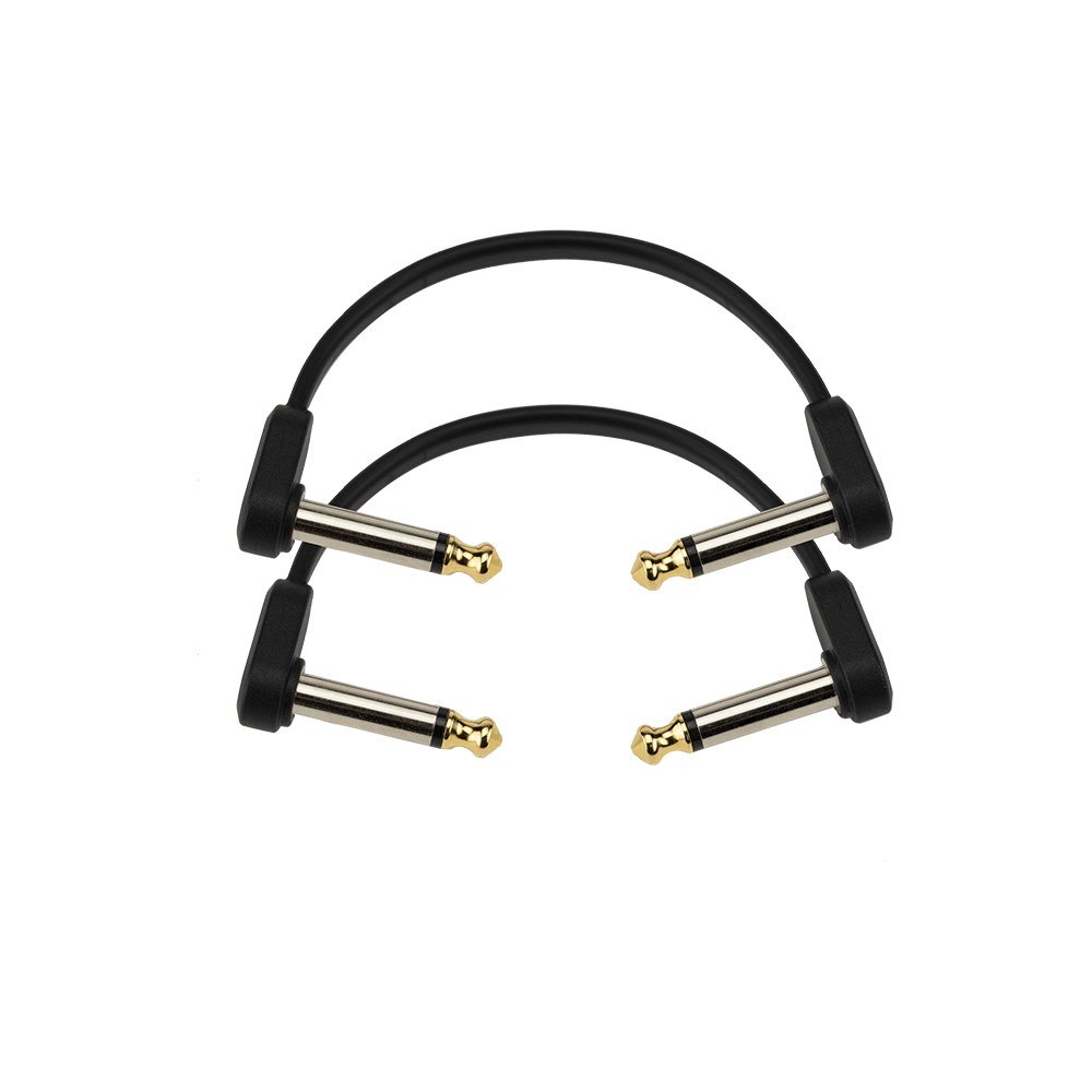 Dây Cáp Patch Pedal D'Addario Flat Patch Cable PW-FPRR – 10cm (4 inch) – Bộ 2 sợi, Vuông dẹt - Vuông dẹt