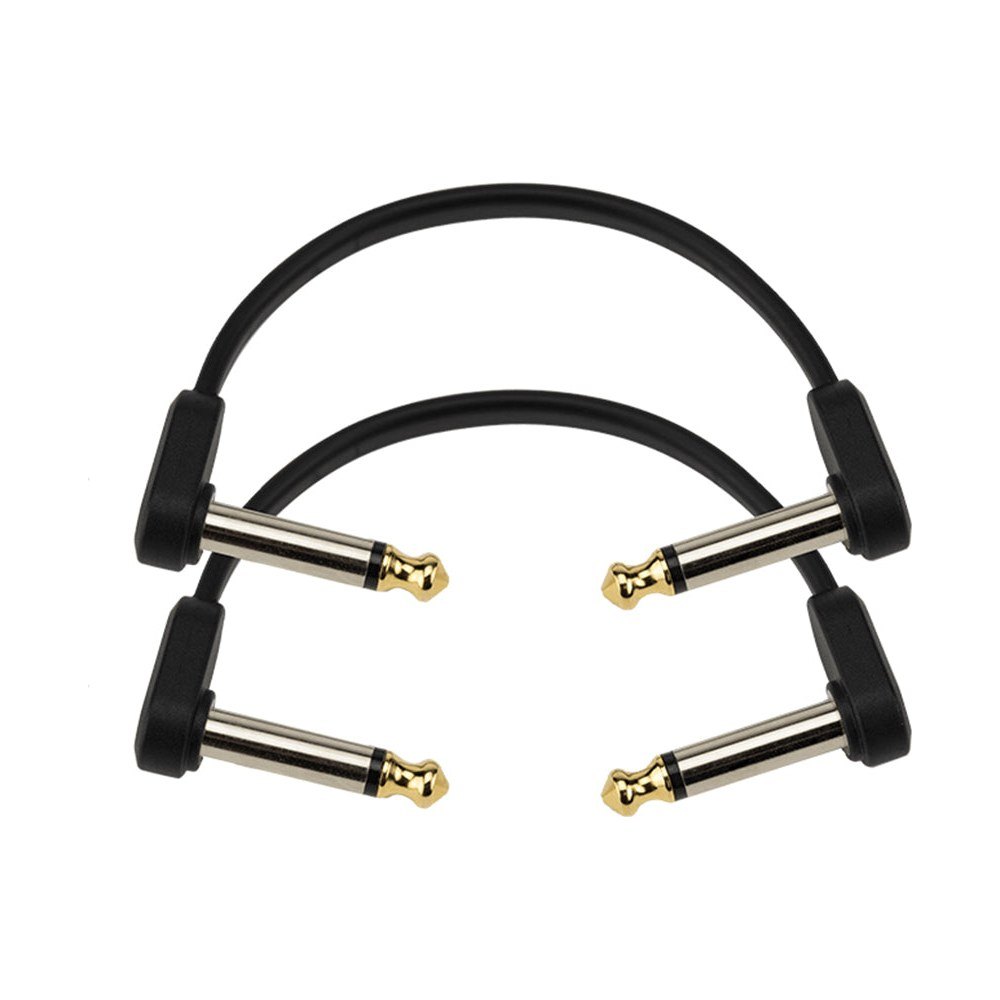 Dây Cáp Patch Pedal D'Addario Flat Patch Cable PW-FPRR – 10cm (4 inch) – Bộ 2 sợi, Vuông dẹt - Vuông dẹt