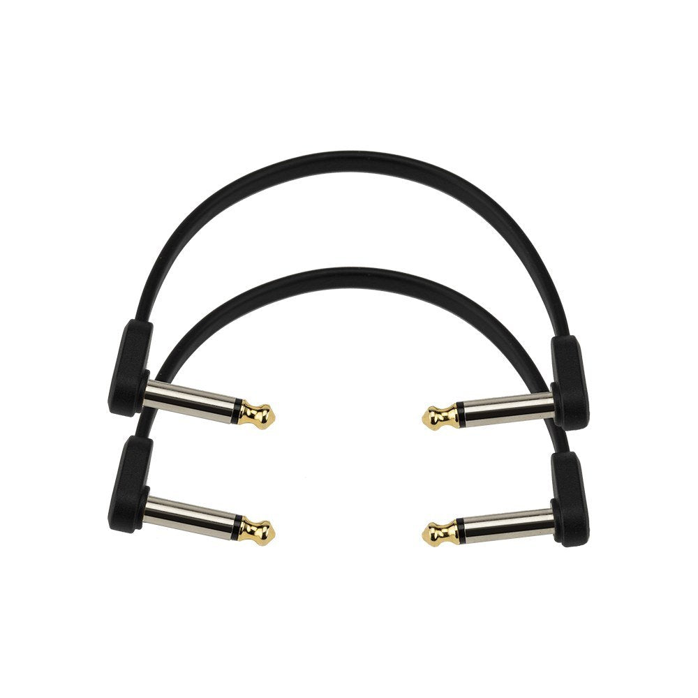 Dây Cáp Patch Pedal D'Addario Flat Patch Cable PW-FPRR – 15cm (6 inch) – Bộ 2 sợi, Vuông dẹt - Vuông dẹt
