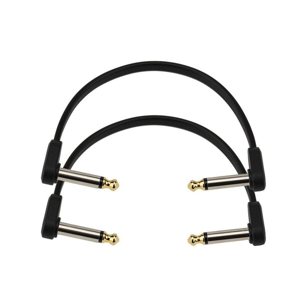Dây Cáp Patch Pedal D'Addario Flat Patch Cable PW-FPRR – 15cm (6 inch) – Bộ 2 sợi, Vuông dẹt - Vuông dẹt