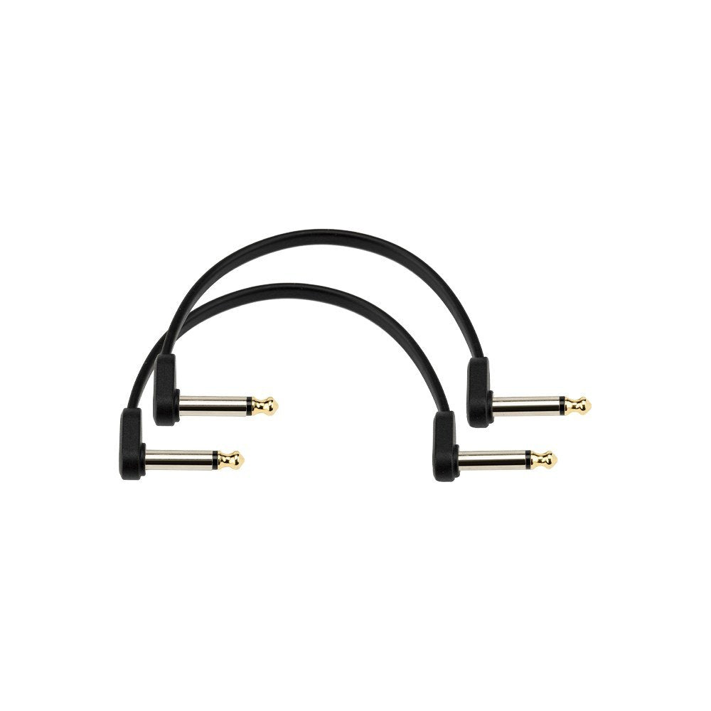 Dây Cáp Patch Pedal D'Addario Flat Patch Cable PW-FPRR – 15cm (6 inch) – Bộ 2 sợi, Vuông dẹt - Vuông dẹt lệch (offset)