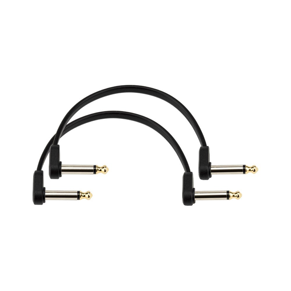 Dây Cáp Patch Pedal D'Addario Flat Patch Cable PW-FPRR – 15cm (6 inch) – Bộ 2 sợi, Vuông dẹt - Vuông dẹt lệch (offset)