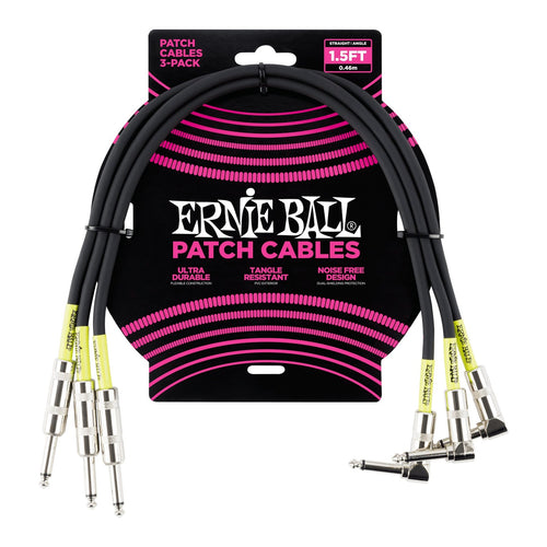 Dây Cáp Patch Pedal Ernie Ball Classic Patch Cable (Bộ 3 Sợi)