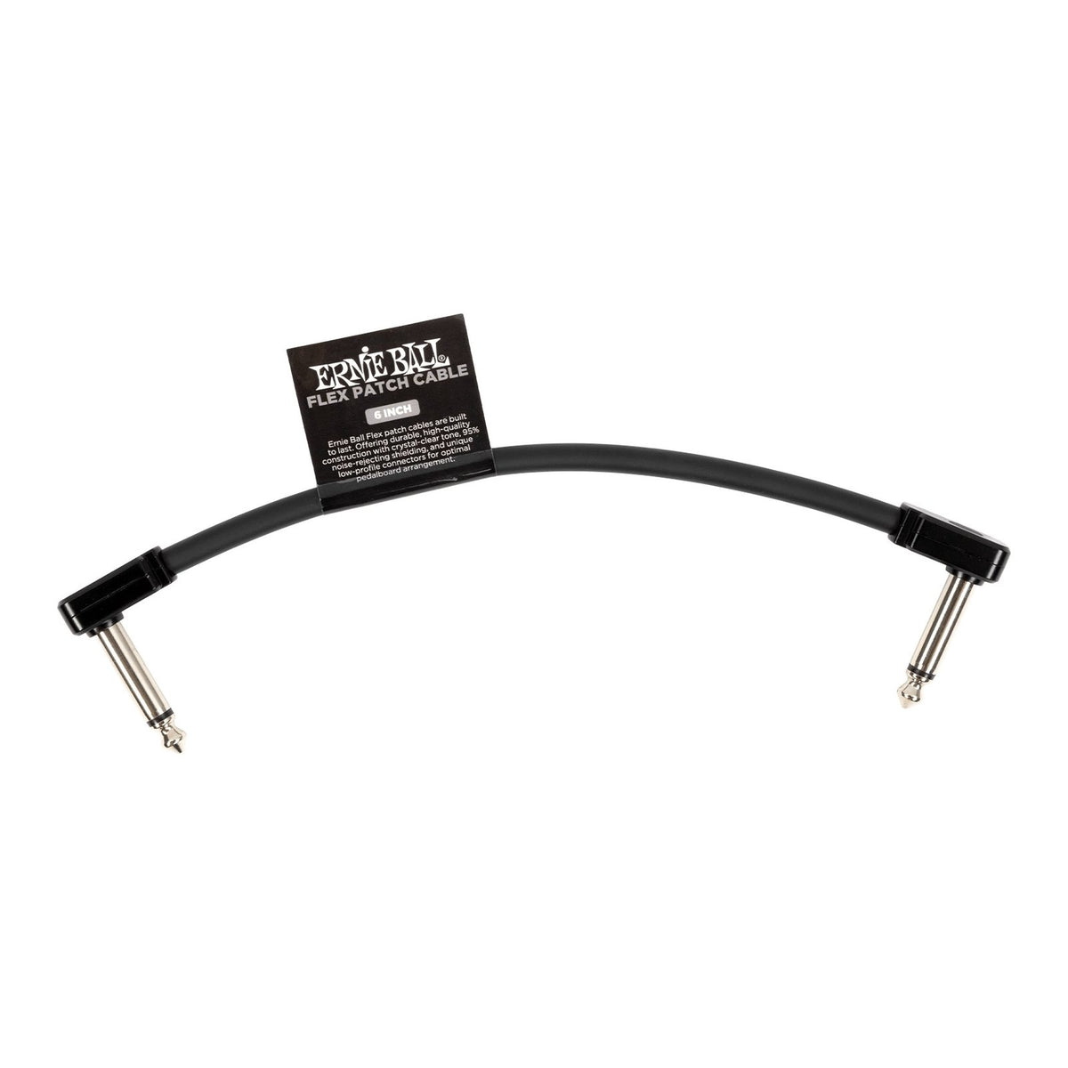 Dây Cáp Patch Pedal Ernie Ball Flex Patch Cable – 15cm (6 inch), Black