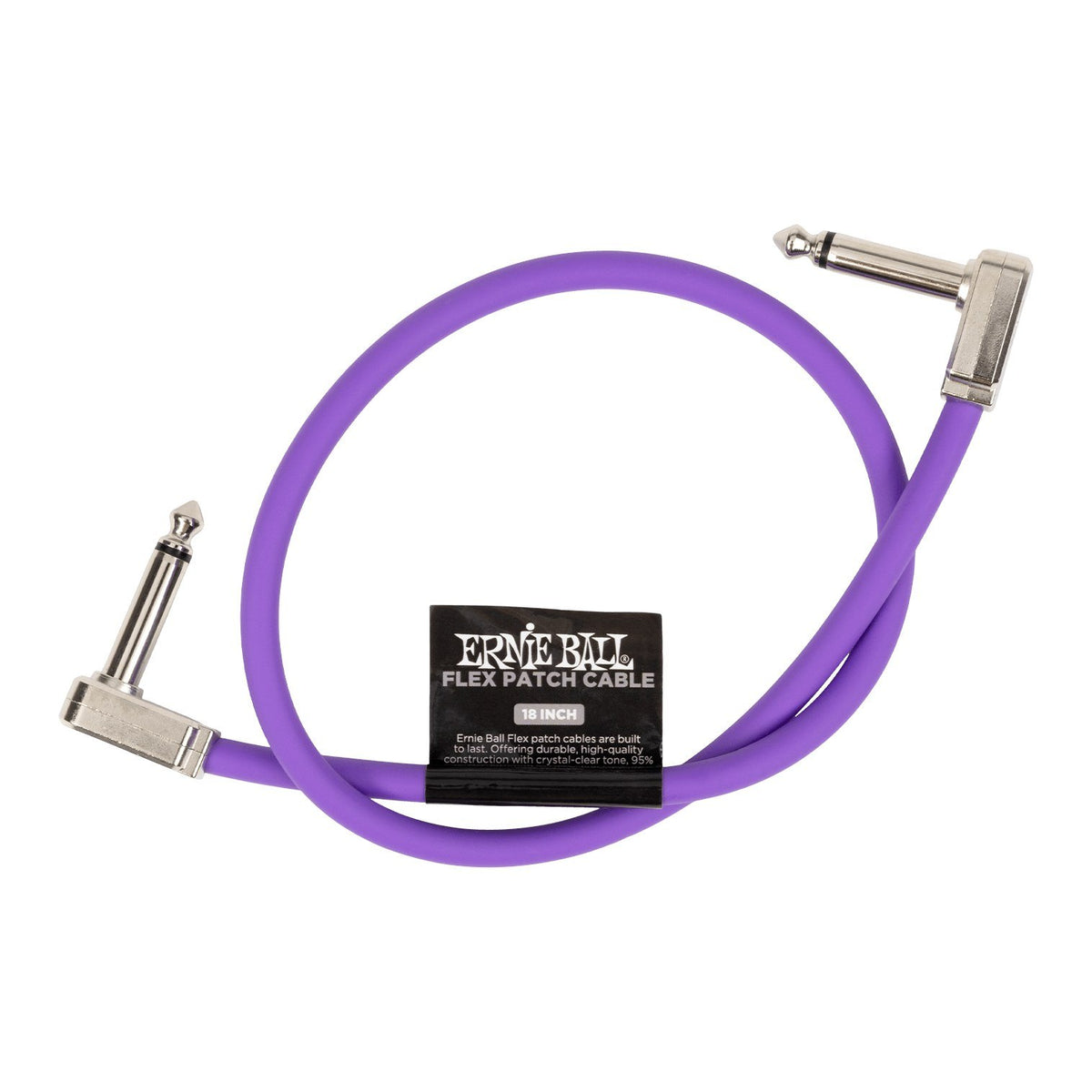 Dây Cáp Patch Pedal Ernie Ball Flex Patch Cable – 46cm (18 inch), Purple