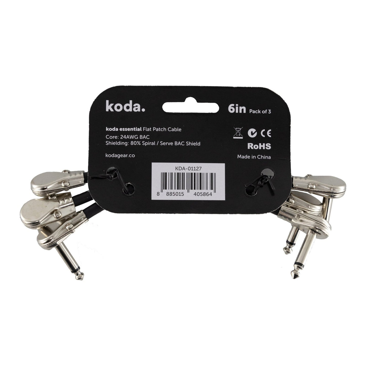 Dây Cáp Patch Pedal koda essential Flat Patch 6 inch (Bộ 3 Sợi) – KDA-01127