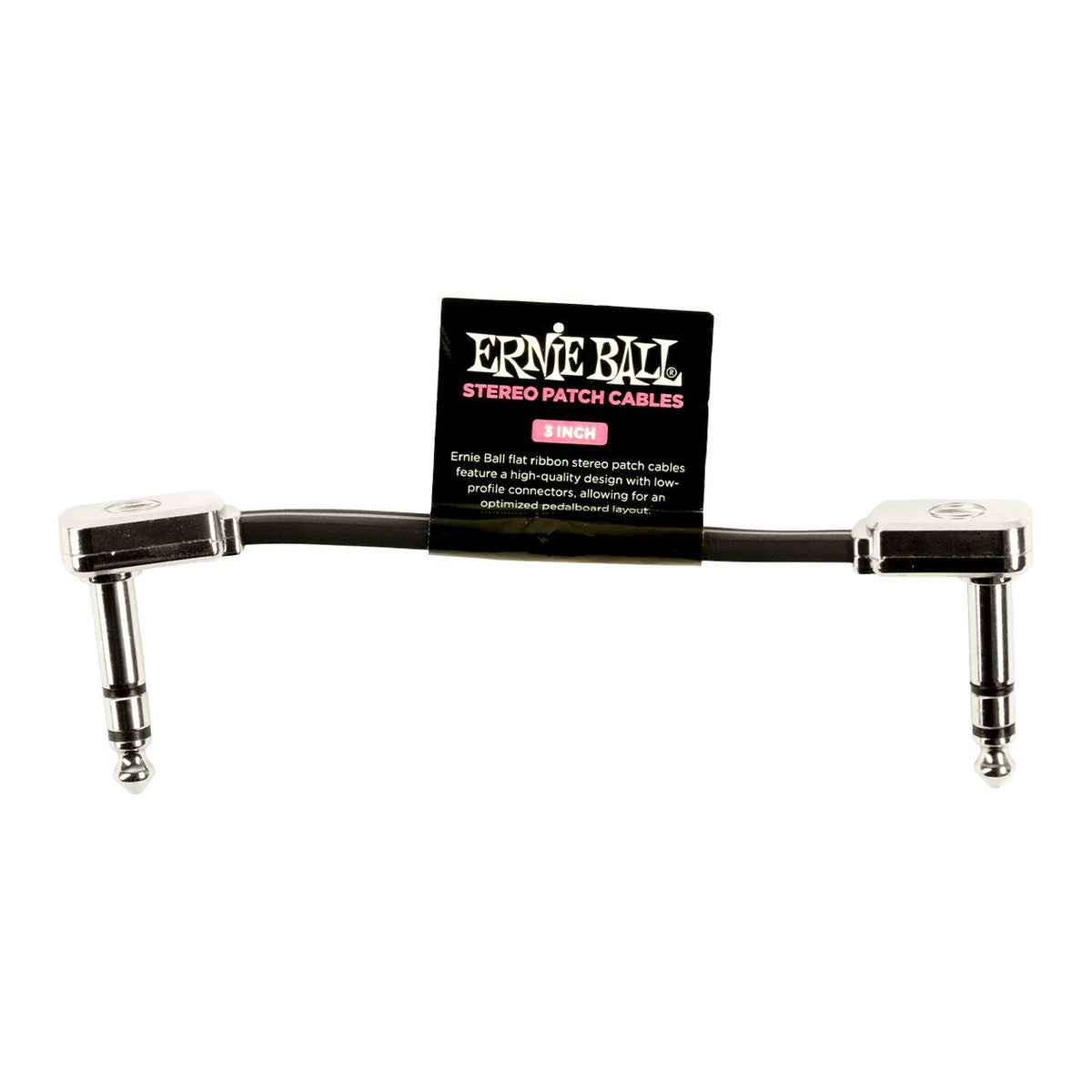 Dây Cáp Patch Stereo TRS Ernie Ball Flat Ribbon Stereo Patch Cable – 8cm (3 inch)