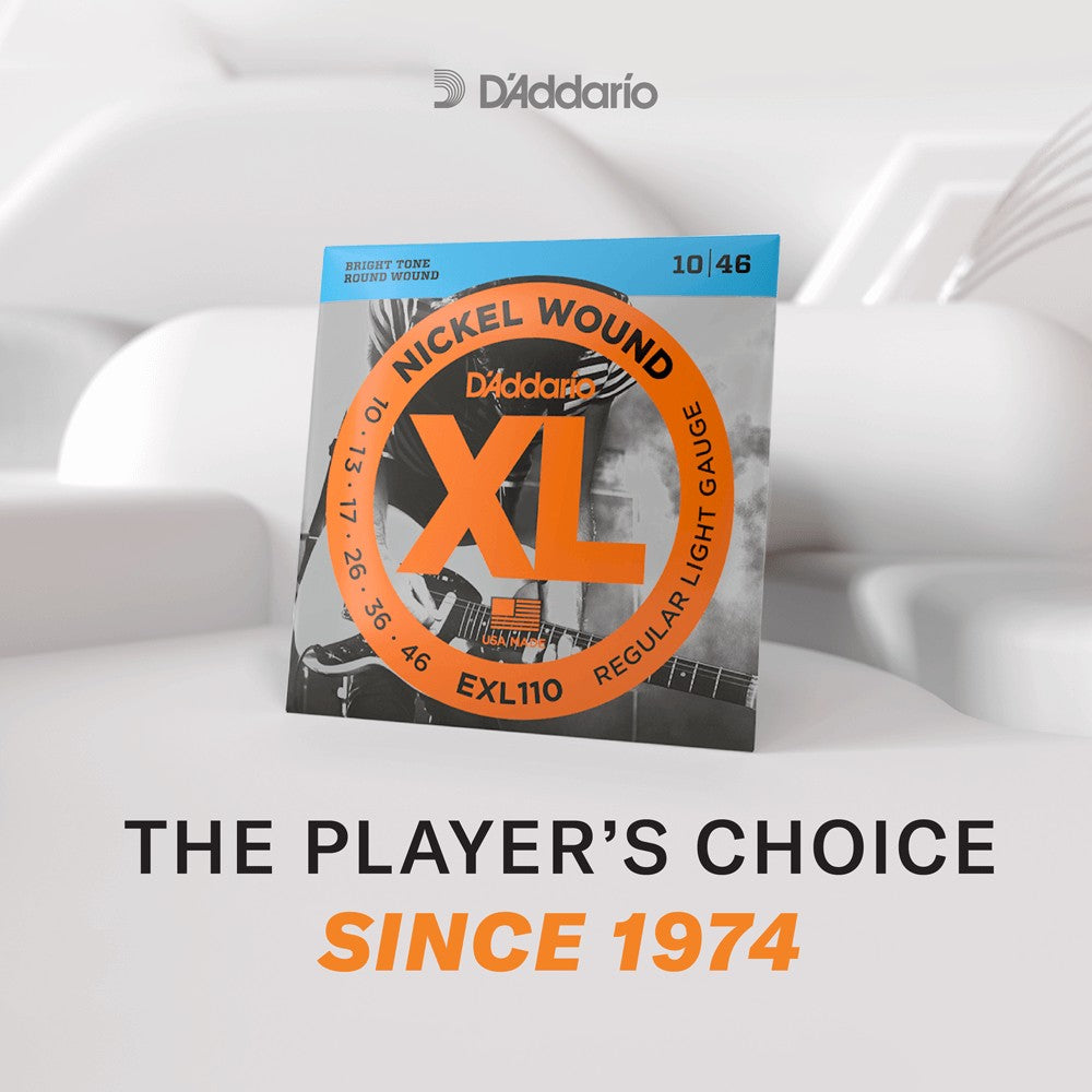 Bao bì D'Addario EXL110 Regular Light 10-46 – dây XL Nickel được người chơi tin dùng từ 1974