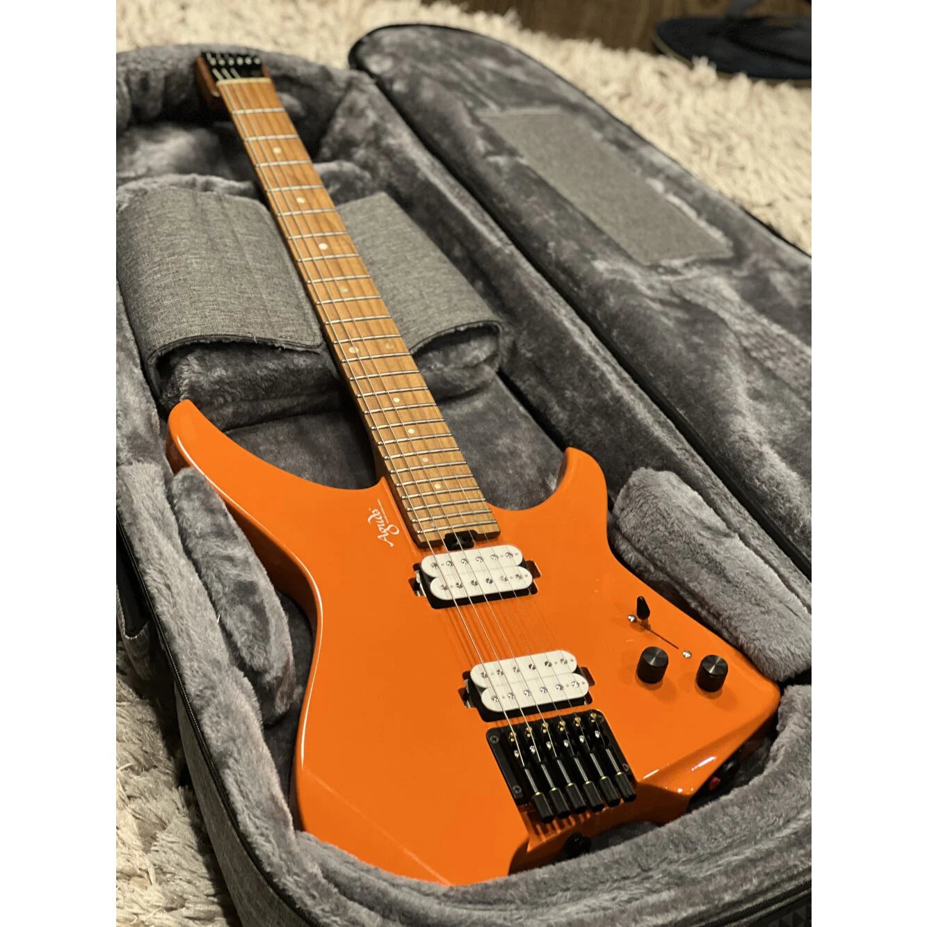 Đàn Guitar Điện Aguda Music Boy HH, Maple Fingerboard, Orange