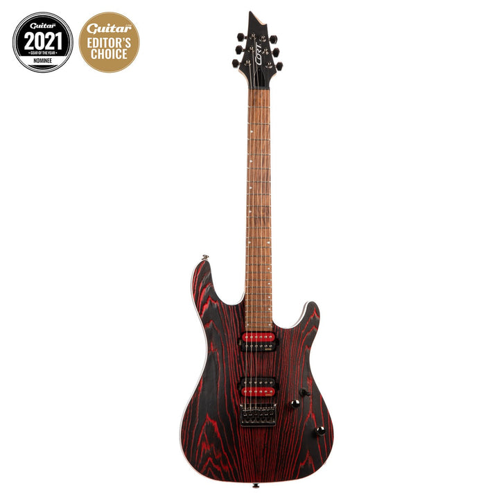 Đàn Guitar Điện Cort KX300 Etched Etched Black Red