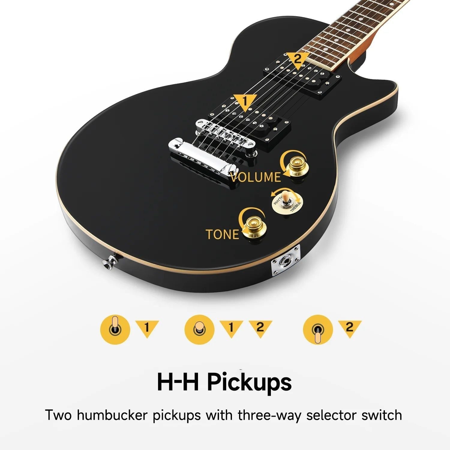 Đàn Guitar Điện Donner DLP124Black