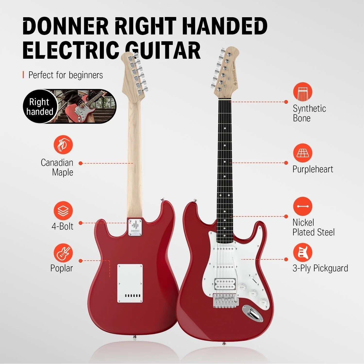 Combo Đàn Guitar Điện Donner DST-100