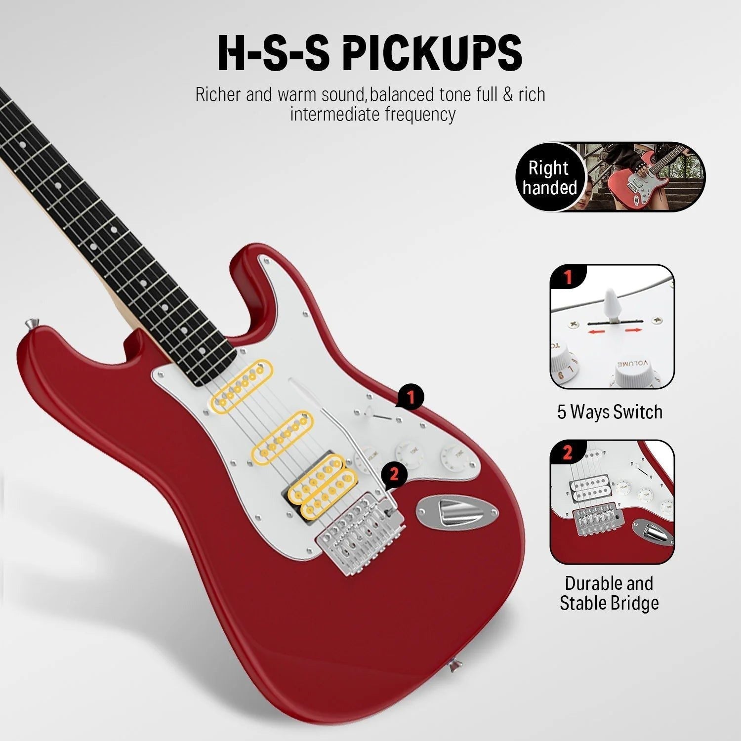 Combo Đàn Guitar Điện Donner DST-100