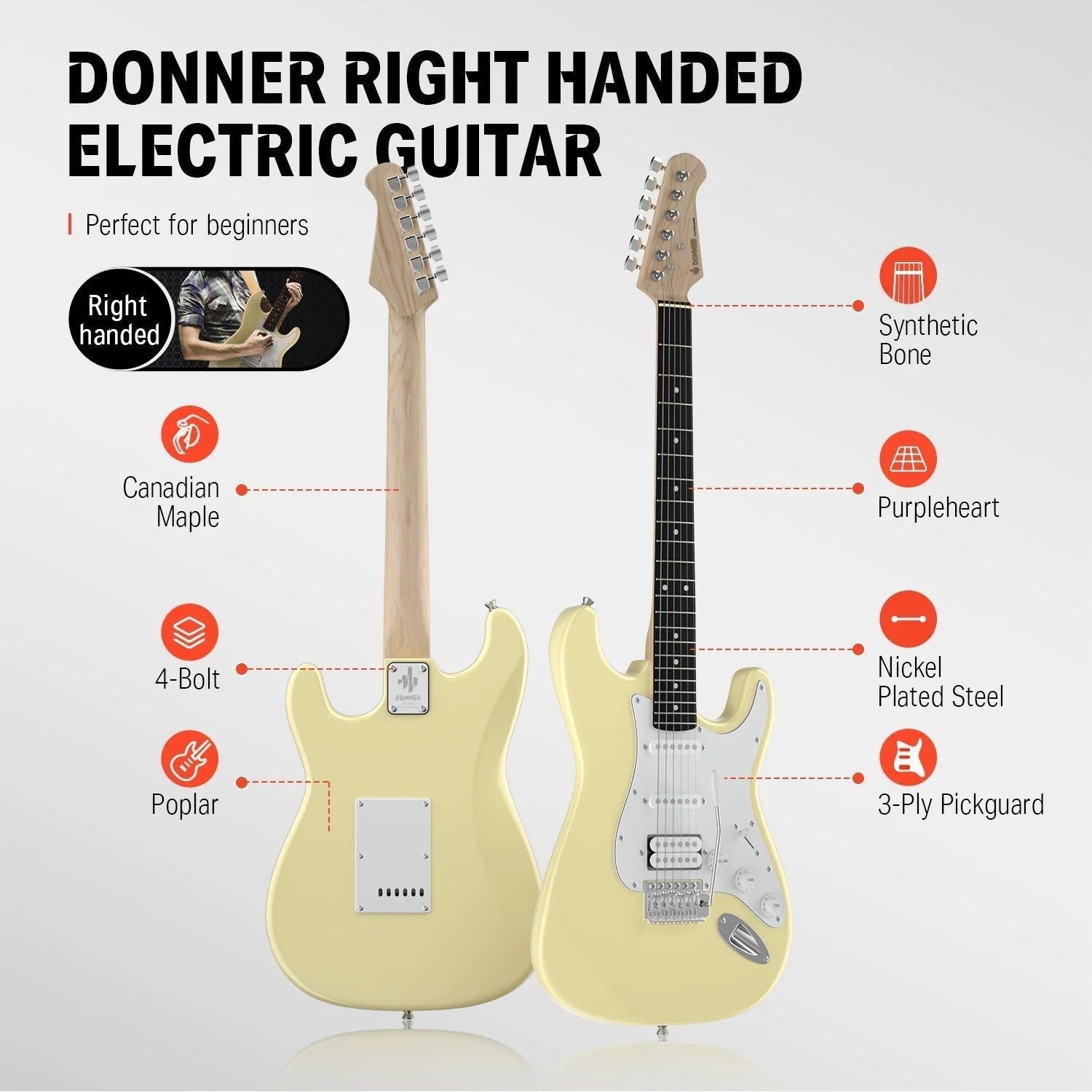 Combo Đàn Guitar Điện Donner DST-100