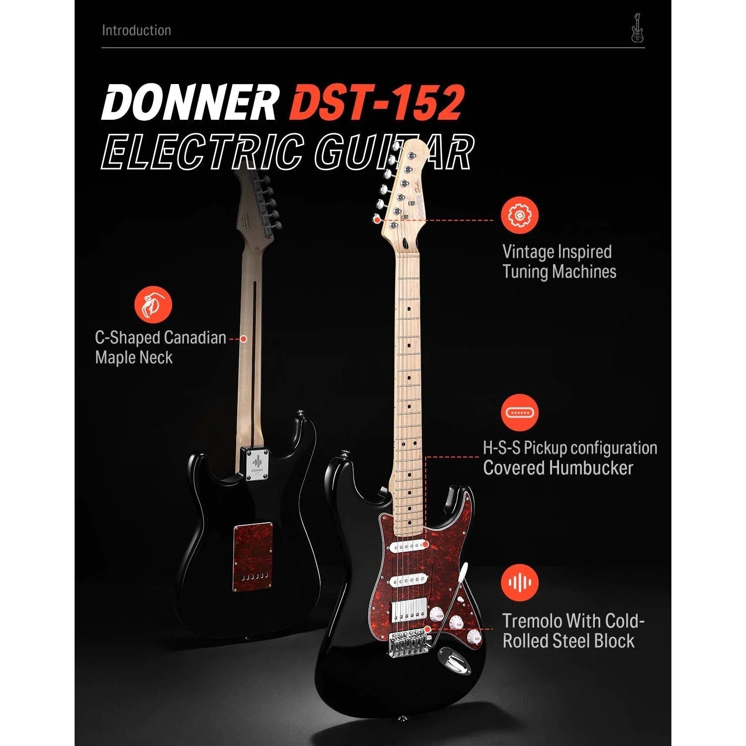 Combo Đàn Guitar Điện Donner DST-152