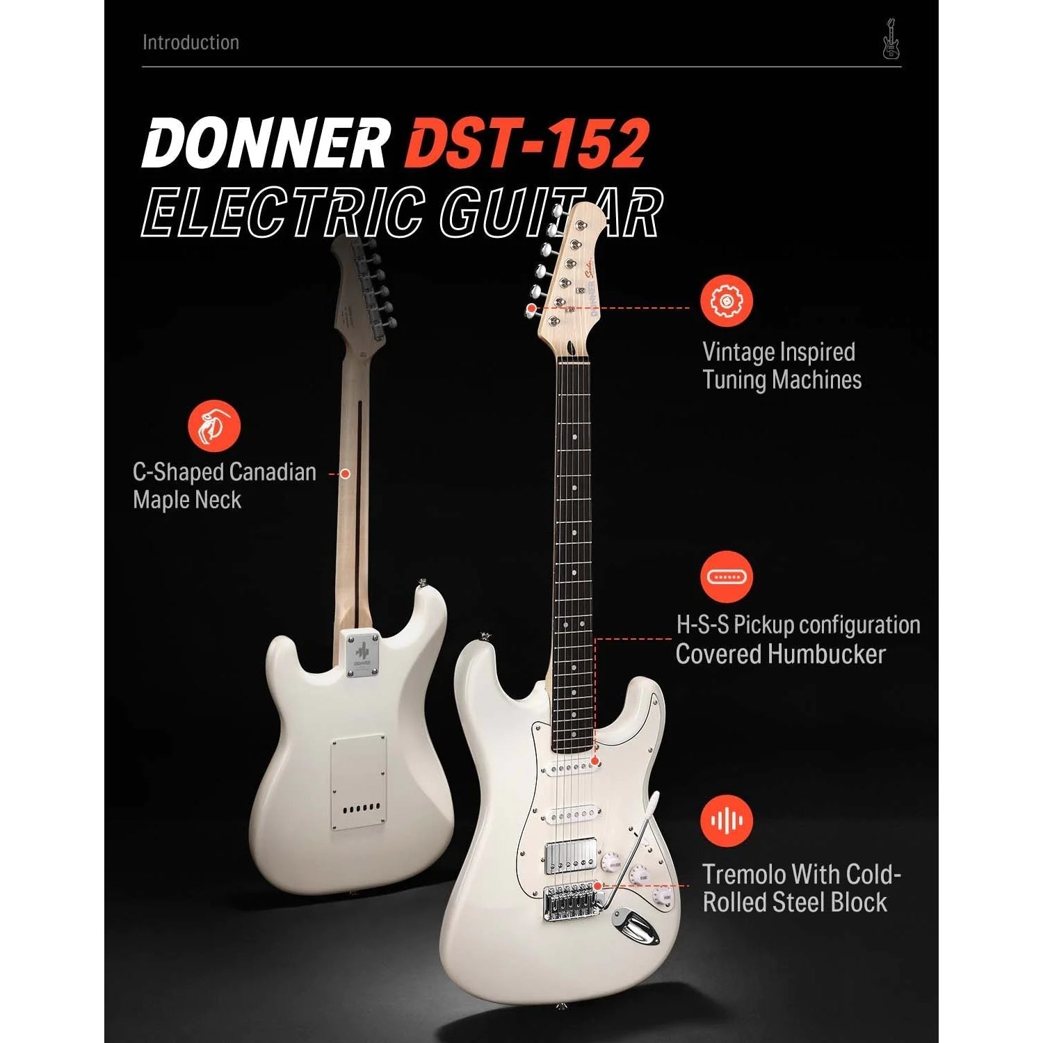 Combo Đàn Guitar Điện Donner DST-152