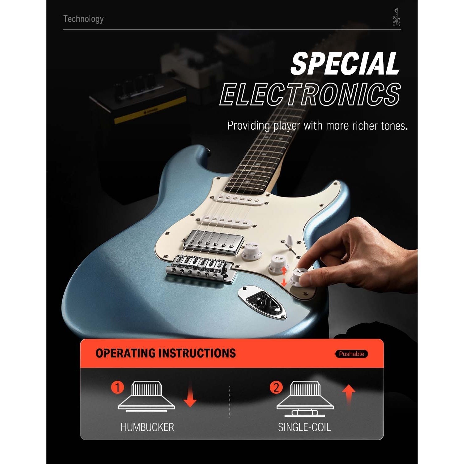 Combo Đàn Guitar Điện Donner DST-152