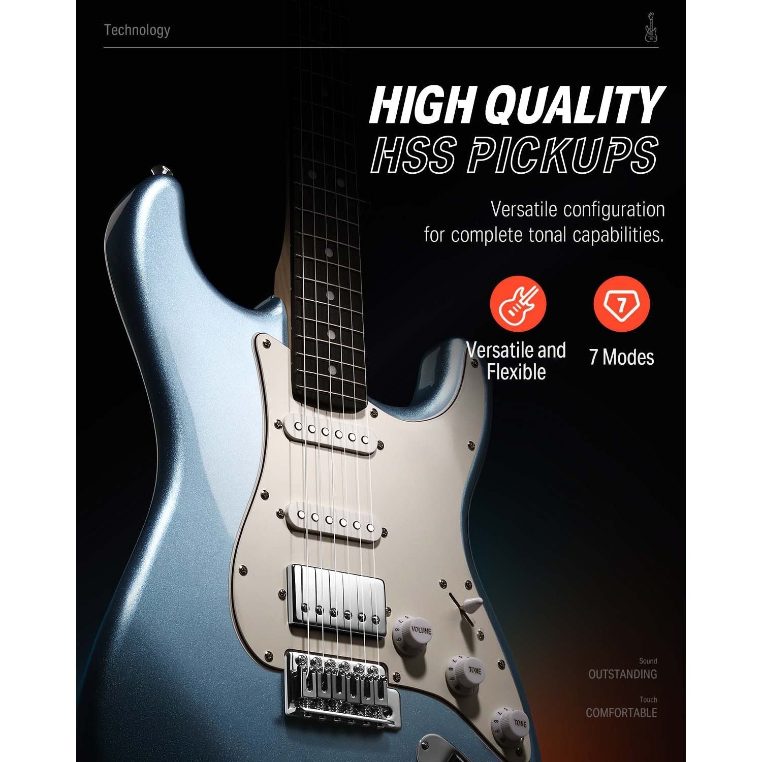 Combo Đàn Guitar Điện Donner DST-152
