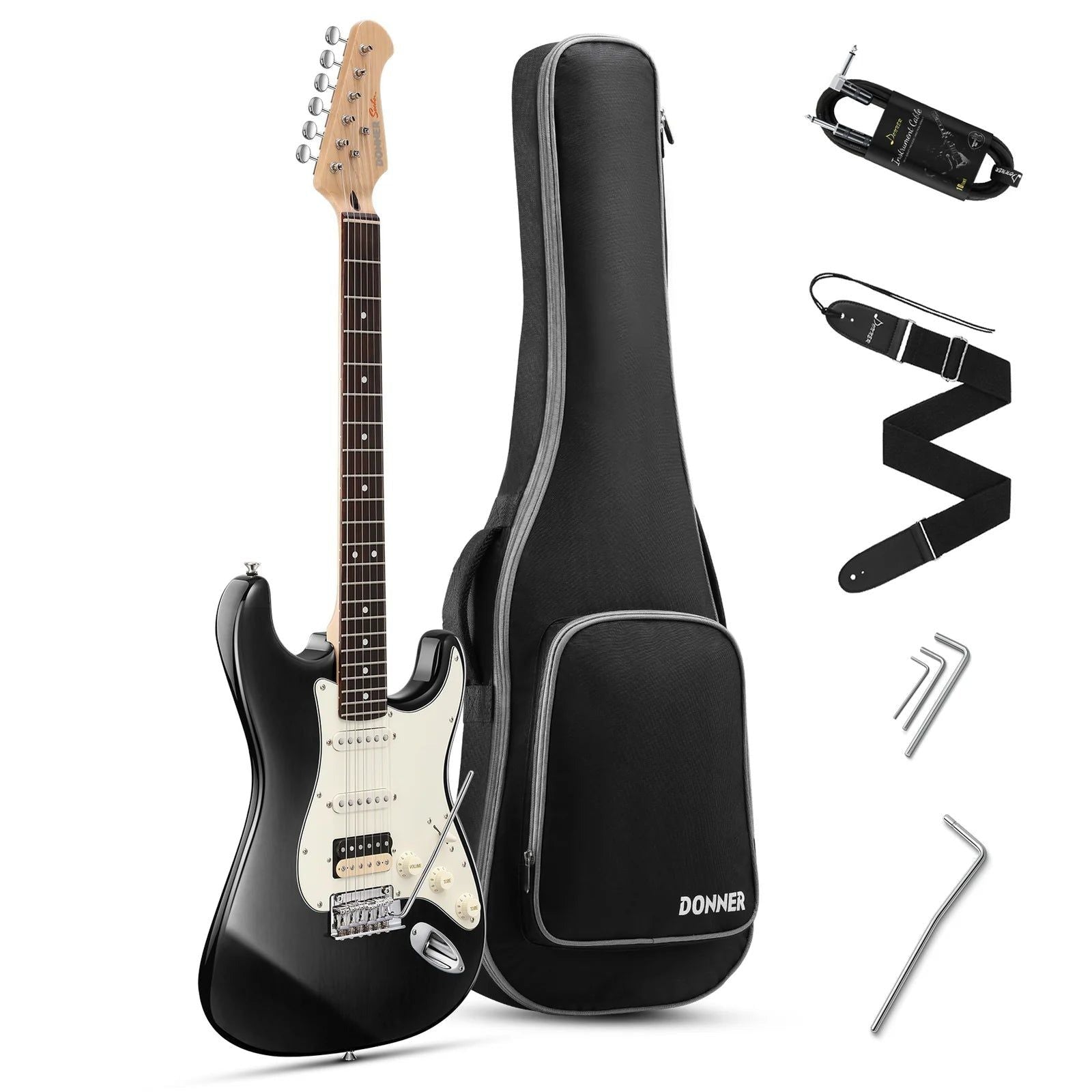 Đàn Guitar Điện Donner DST-400 Black