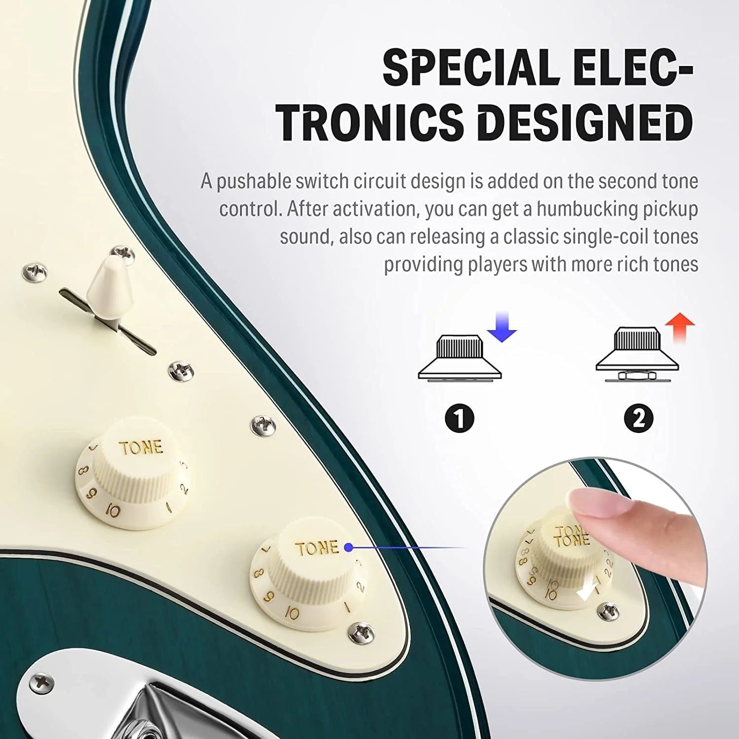 Đàn Guitar Điện Donner DST-400 Green