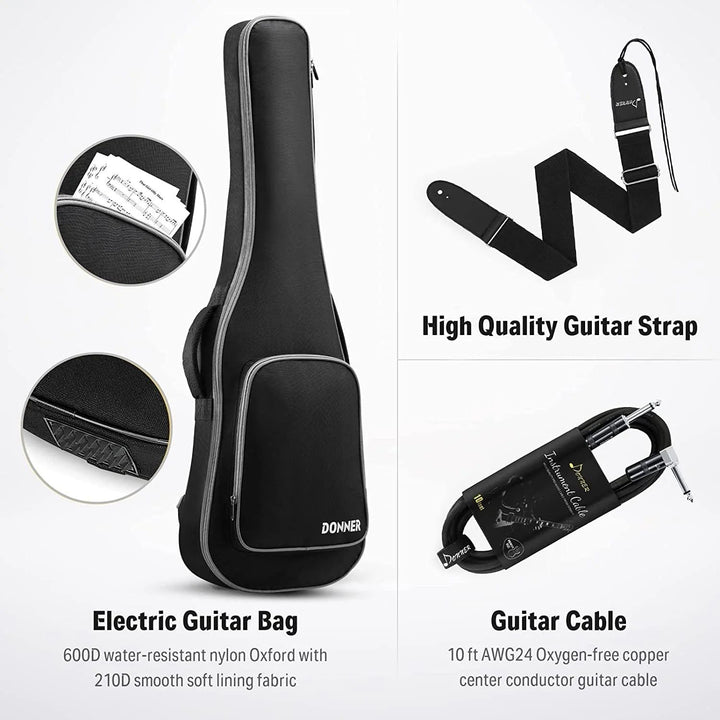 Đàn Guitar Điện Donner DST-400 Black