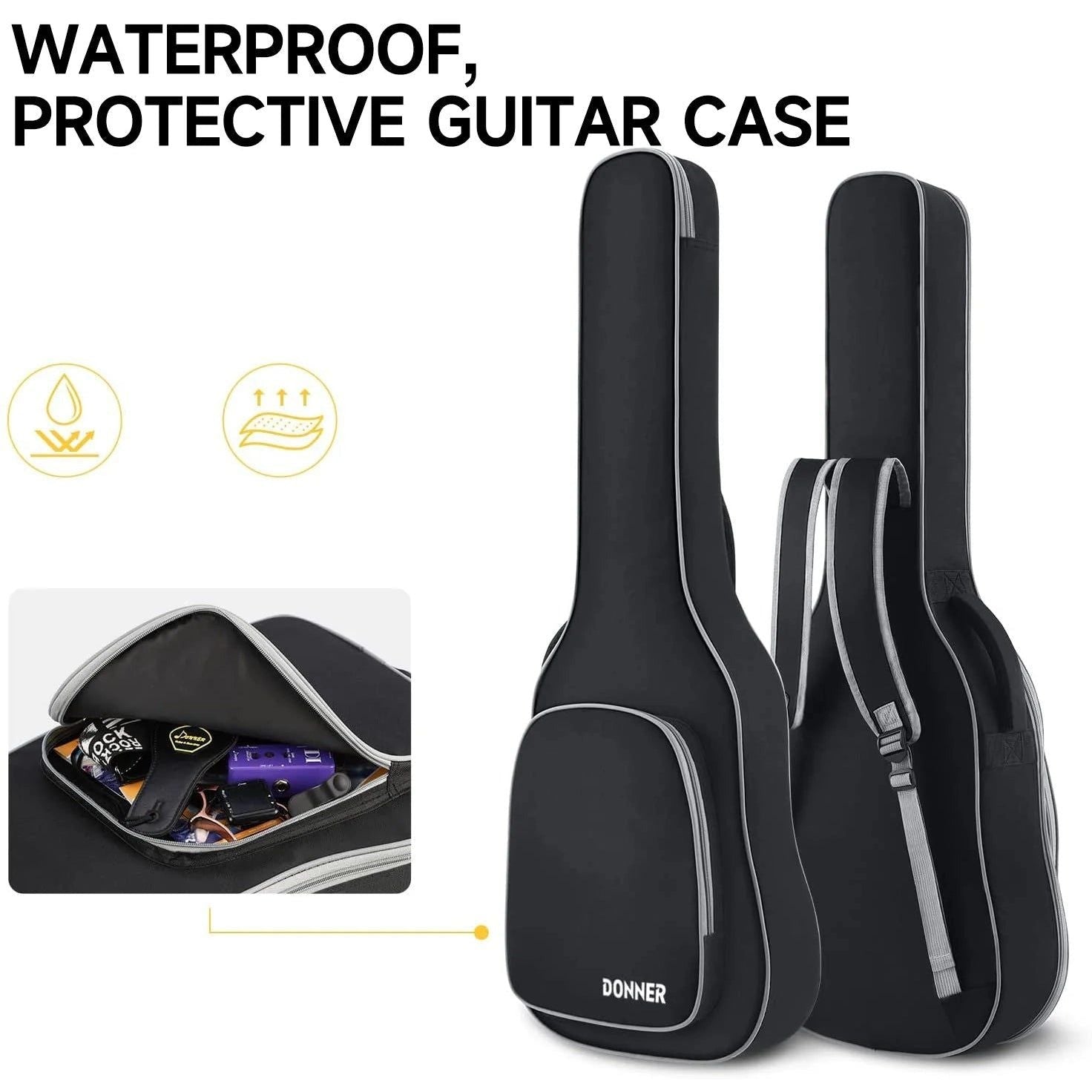 Đàn Guitar Điện Donner DTC-100, Jazz Electric Guitar, TL Thinline F Hole