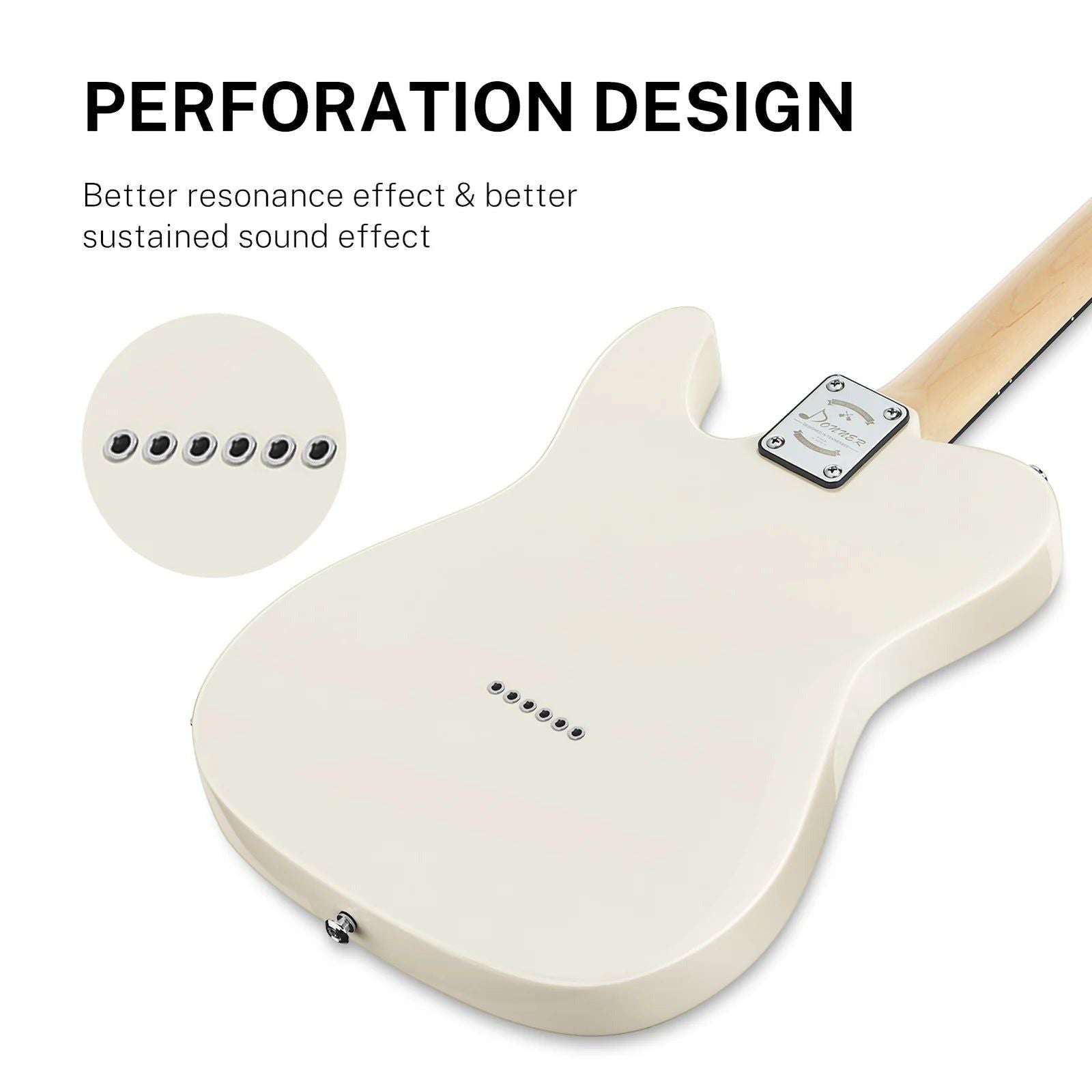 Đàn Guitar Điện Donner DTC-100, Jazz Electric Guitar, TL Thinline F Hole