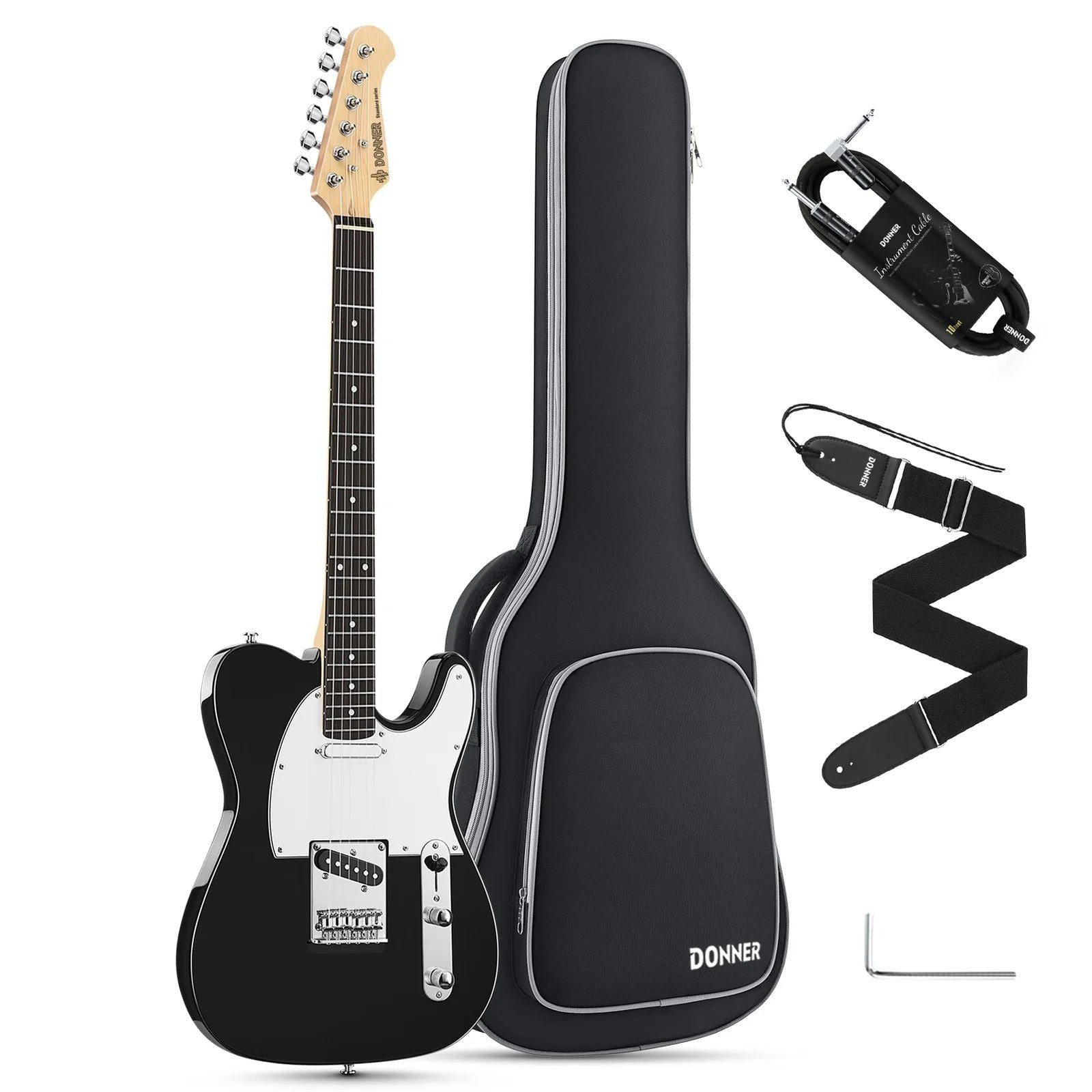 Đàn Guitar Điện Donner DTC-100, Jazz Electric Guitar, TL Thinline F Hole