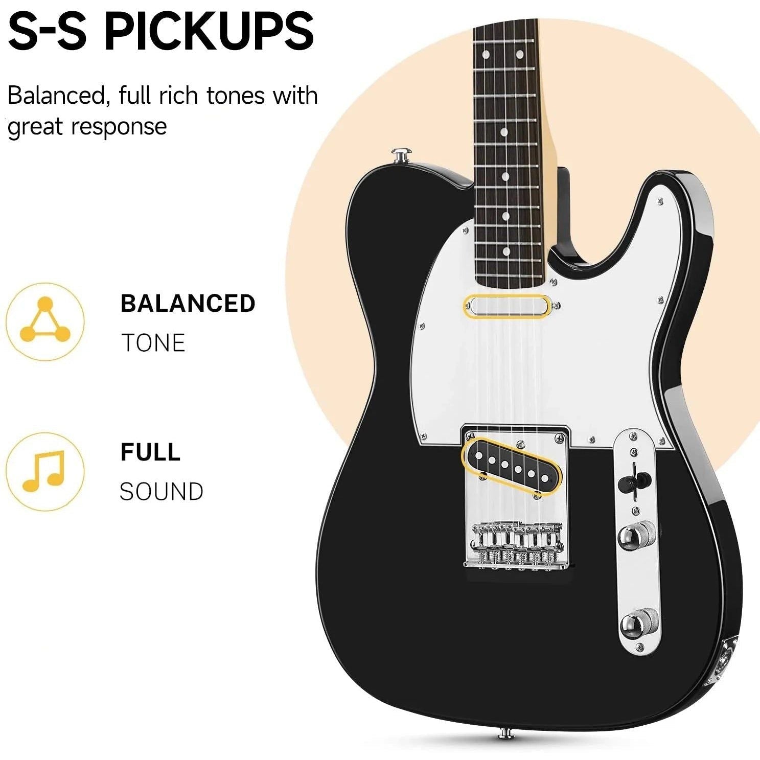 Đàn Guitar Điện Donner DTC-100, Jazz Electric Guitar, TL Thinline F Hole