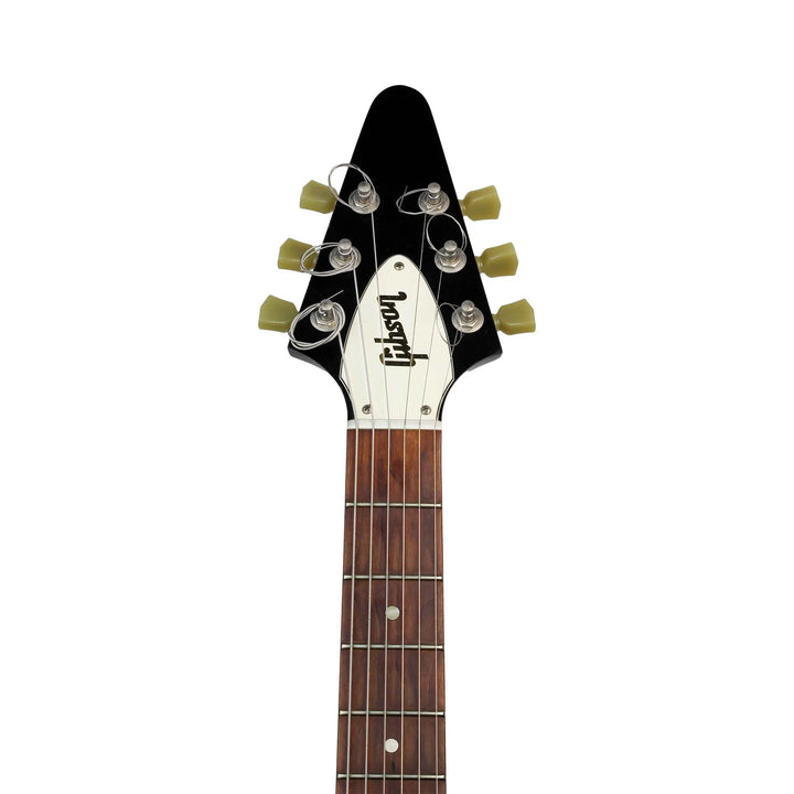 Đàn Guitar Điện Gibson Flying V 2011 Ebony With Jimi Hendrix Psychedelic Custom Paint, Vibrola 