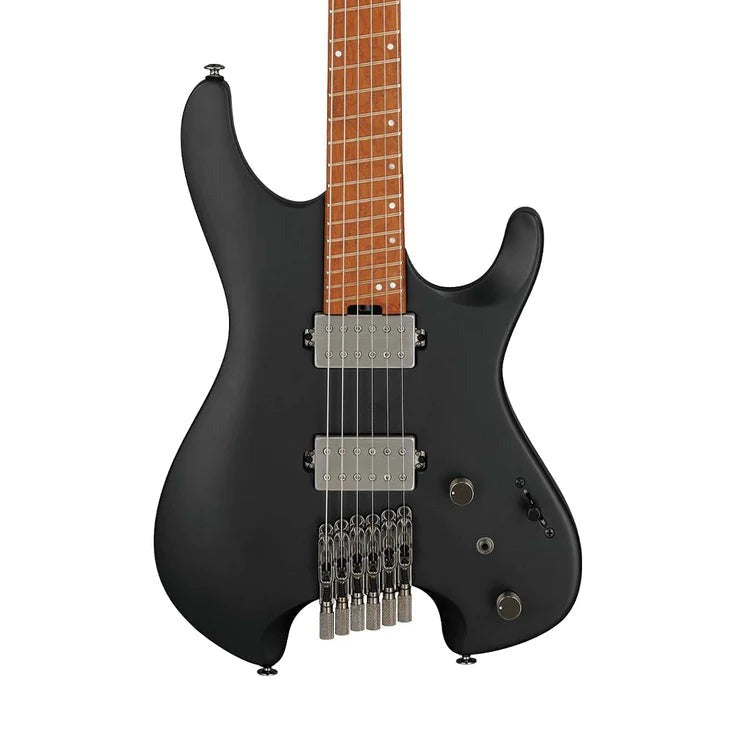 Ibanez QX52 Q Series Headless Guitar, Black Flat