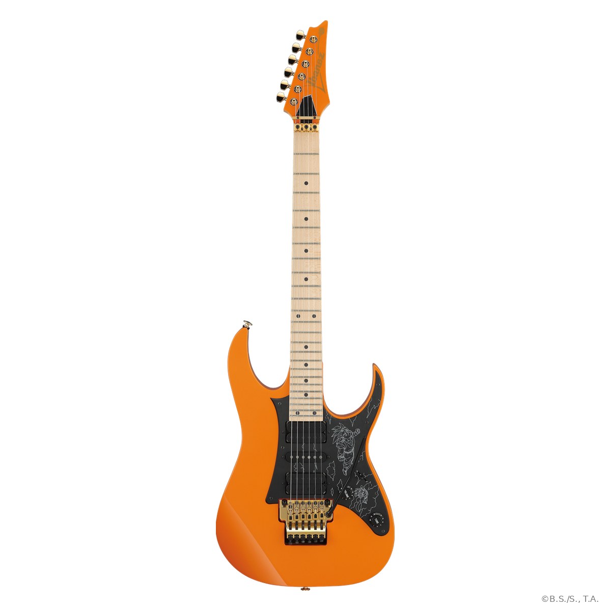 Đàn guitar điện Ibanez RGDBZ Dragon Ball Z Made in Japan màu cam, mặt trước