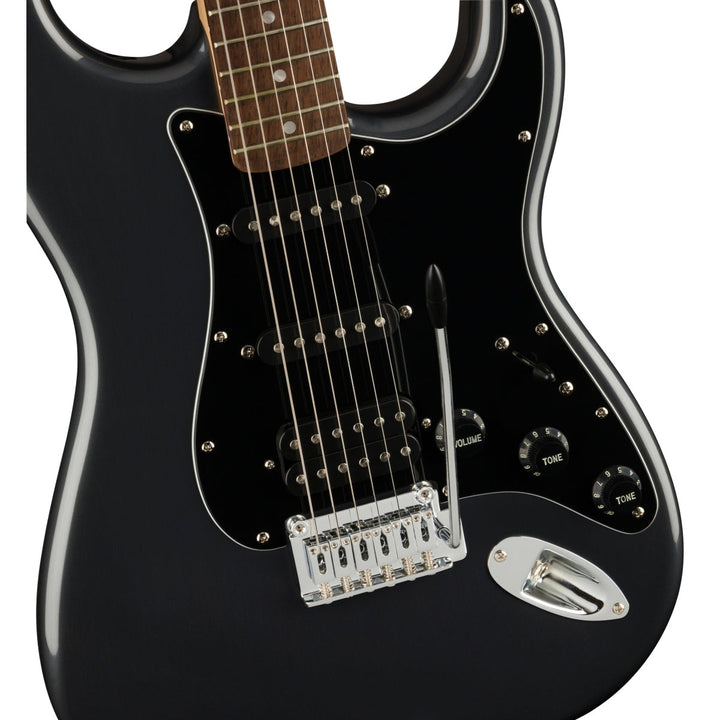 Squier Affinity Series Stratocaster HSS Pack, Maple Fingerboard, Charcoal Frost Metallic