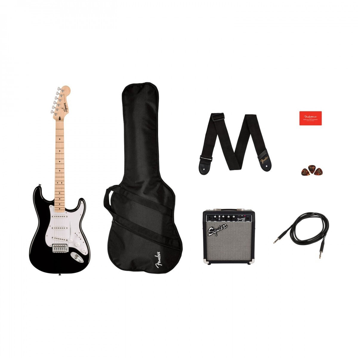 Đàn Guitar Điện Squier Sonic Stratocaster Pack SSS, Maple Fingerboard