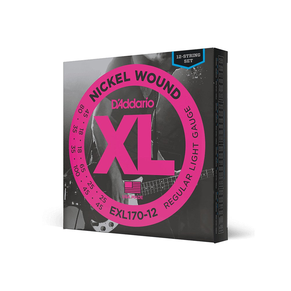 Dây D'Addario EXL170-12 XL Nickel 18-45 Regular Light – bao bì