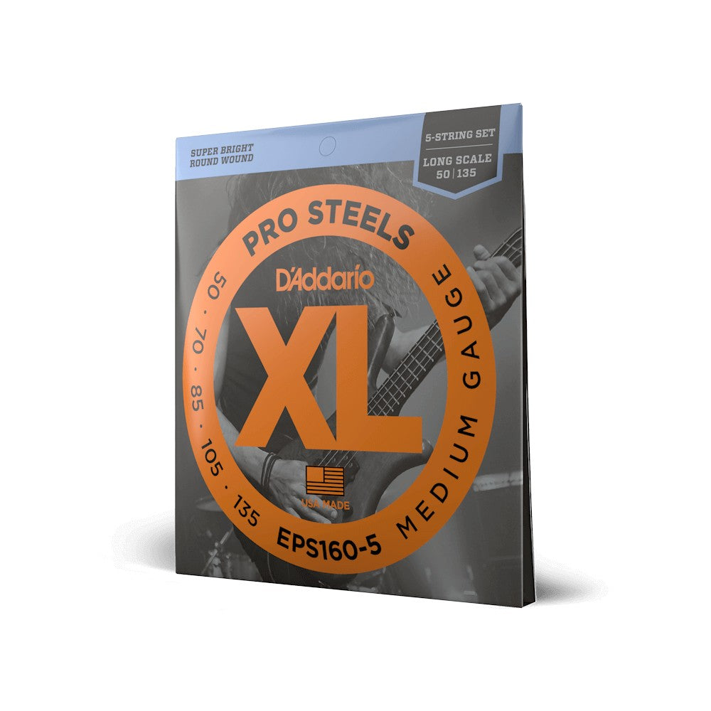 Dây D'Addario EPS160-5 XL ProSteels 50-135 Medium – bao bì