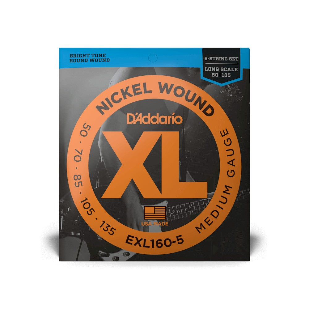 Bao bì dây D'Addario EXL160-5 XL Nickel 50-135 – ảnh 2