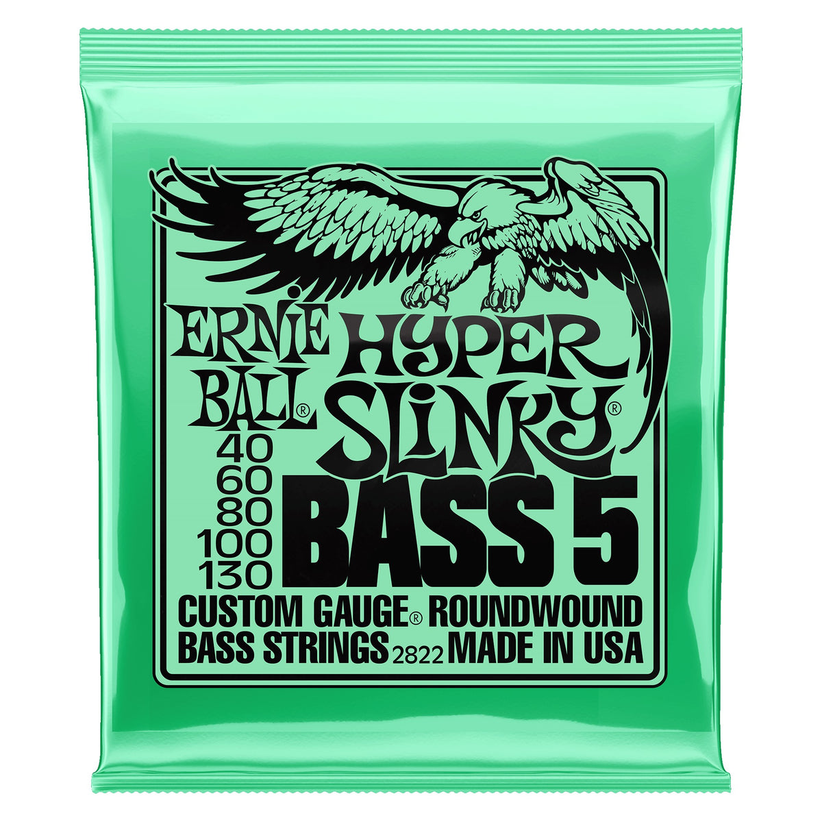 Dây Ernie Ball 2822 Hyper Slinky Nickel Wound 40-130 – bao bì mặt trước