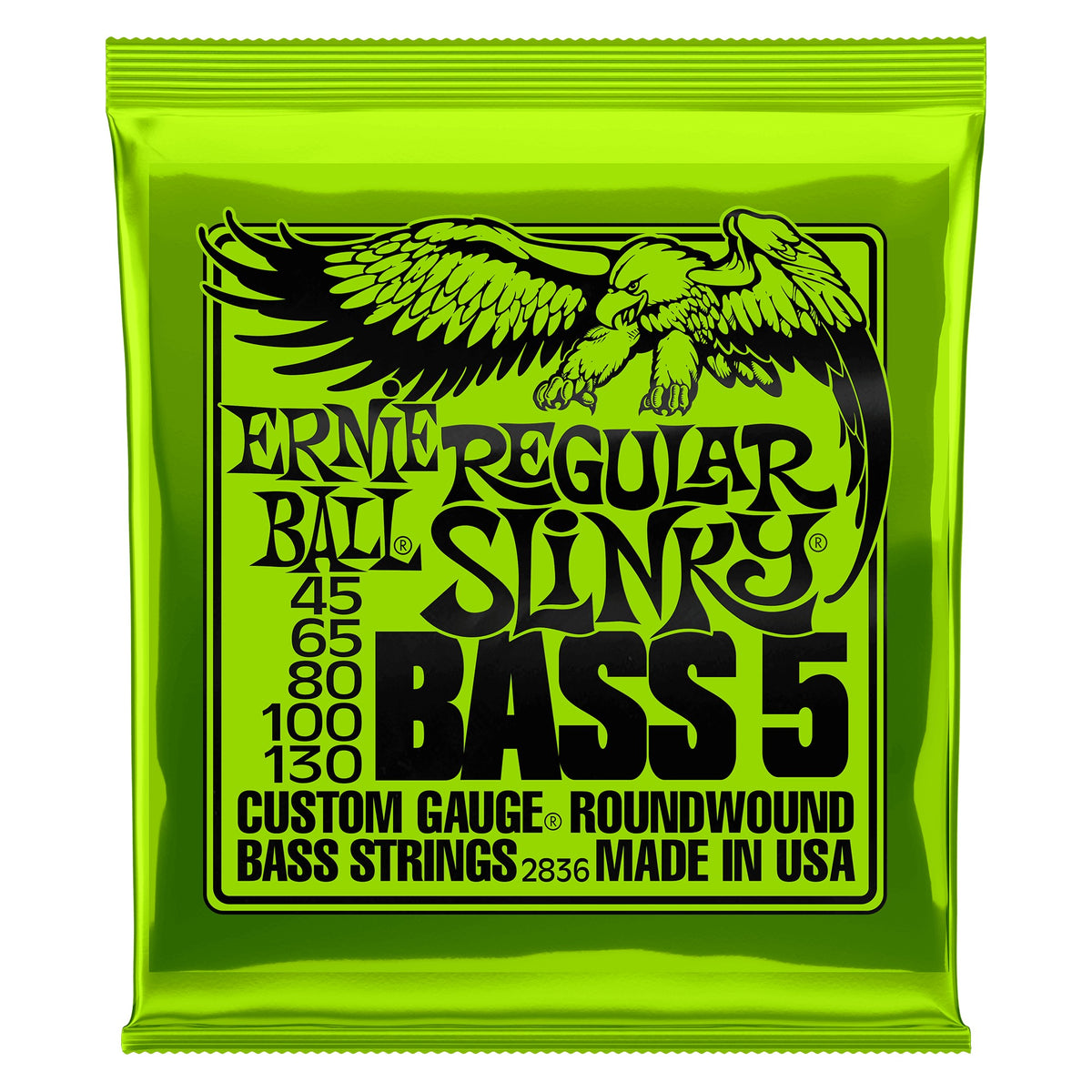 Dây Ernie Ball 2836 Regular Slinky Nickel Wound 45-130 – bao bì mặt trước