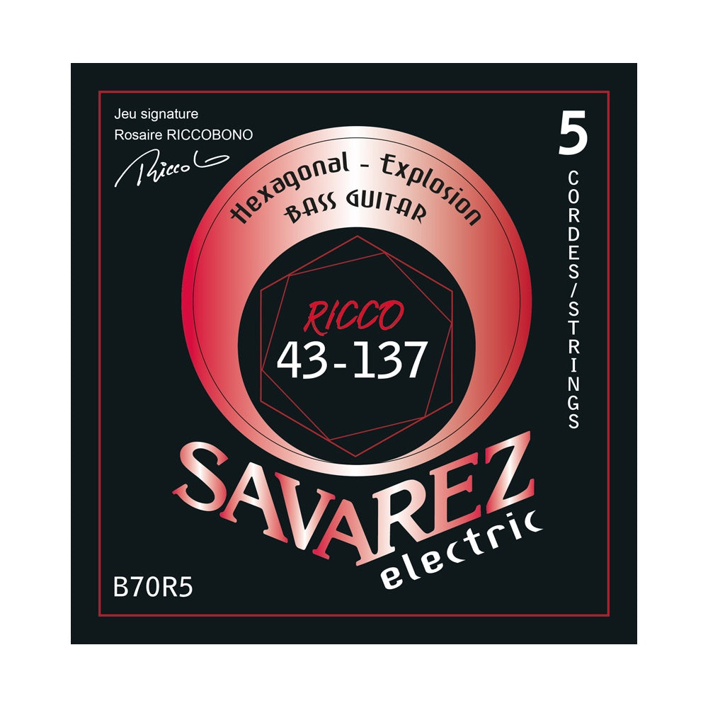 Dây Savarez B70R5 Hexagonal Explosion Bass 43-137 Ricco – bao bì mặt trước