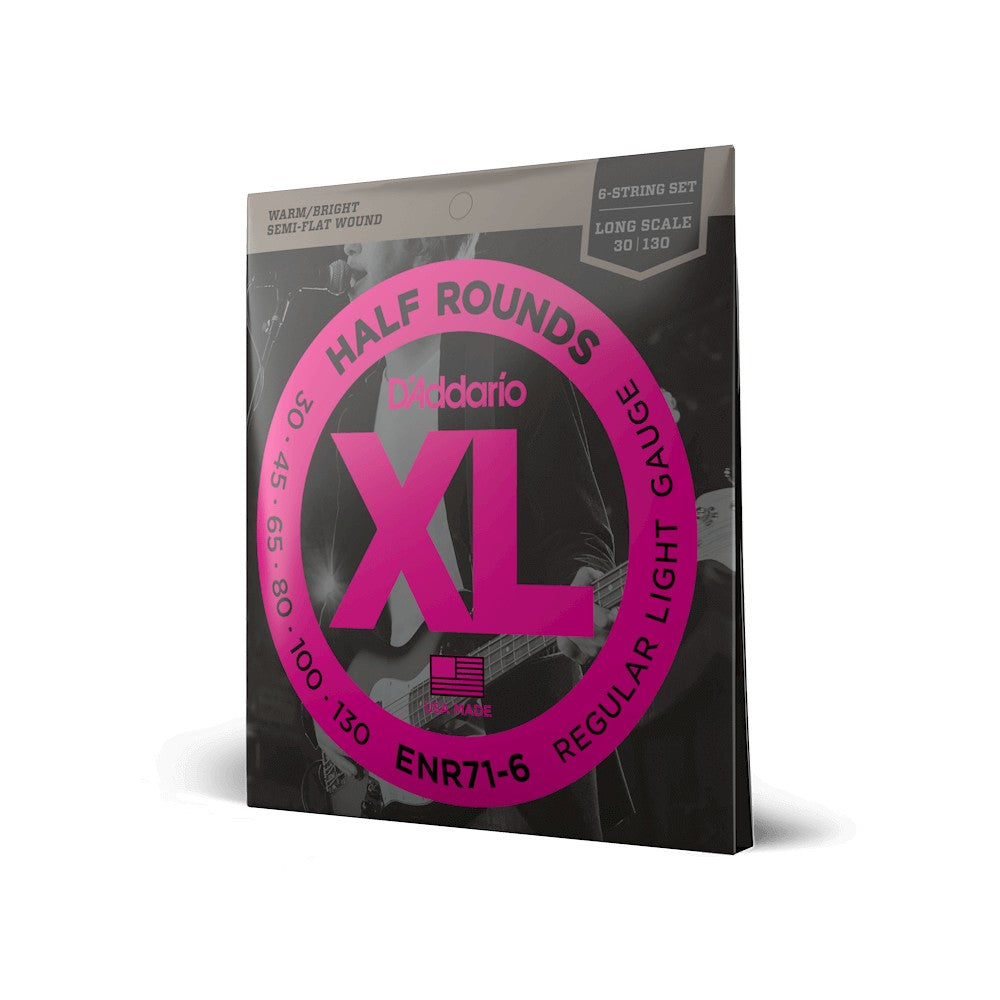 Dây D'Addario ENR71-6 XL Half Rounds 30-130 Regular Light – bao bì