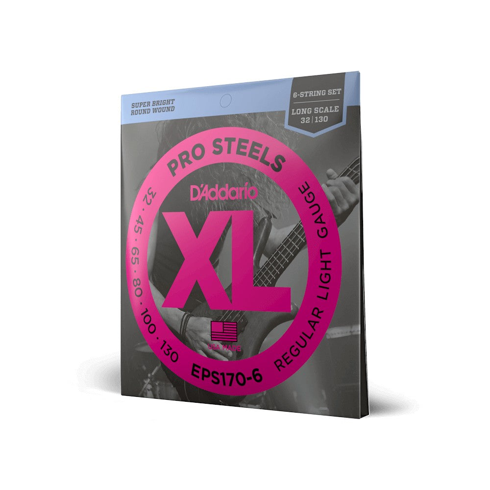 Dây D'Addario EPS170-6 XL ProSteels 32-130 Regular Light – bao bì