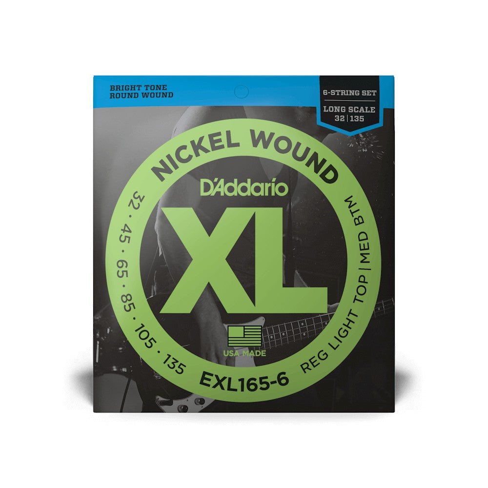 Bao bì dây D'Addario EXL165-6 XL Nickel 32-135 – ảnh 2