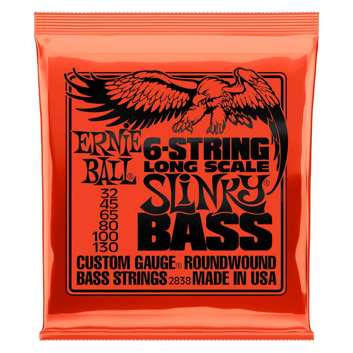 Dây Ernie Ball 2838 Slinky Nickel Wound 32-130 – bao bì mặt trước