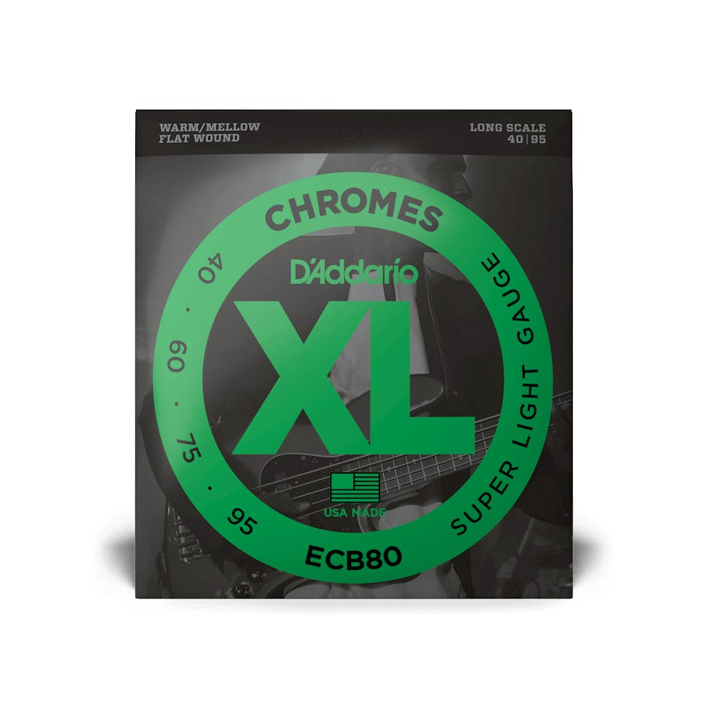 Bao bì dây D'Addario ECB80 XL Chromes Flatwound 40-95 – ảnh 2