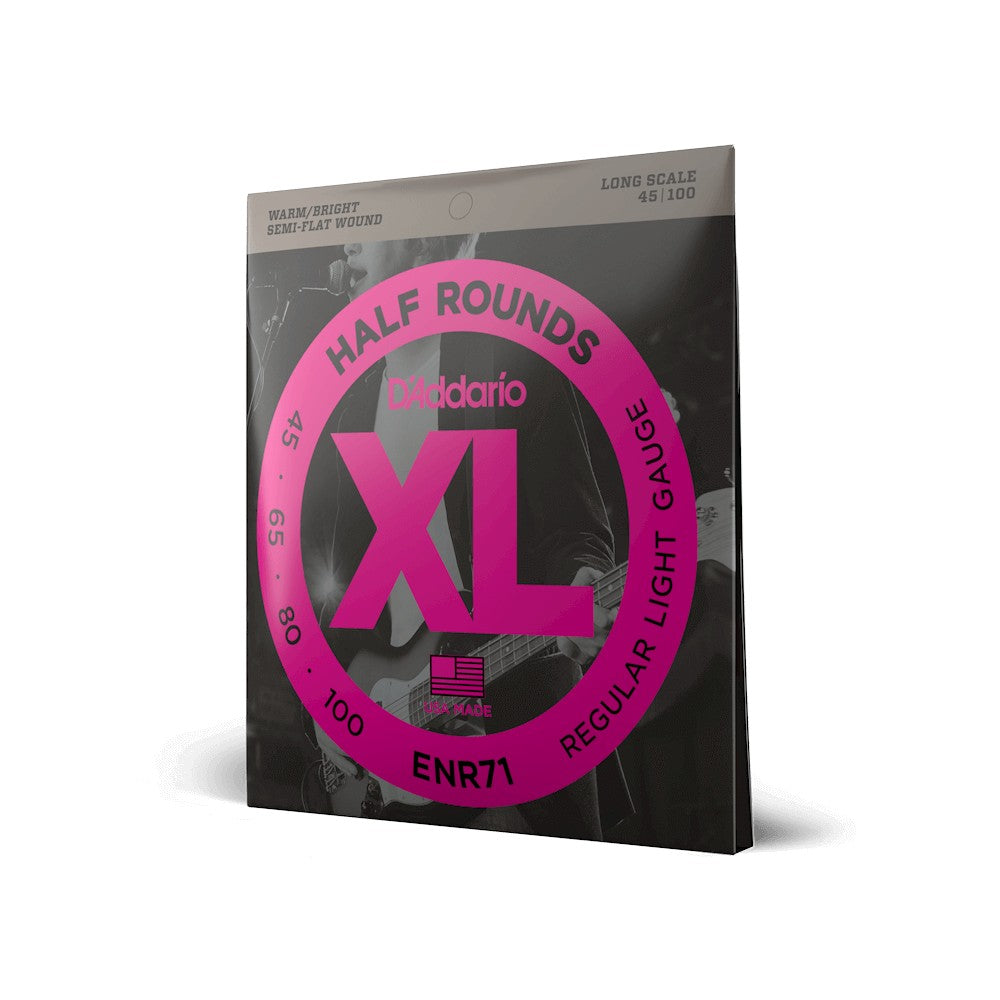 Dây D'Addario ENR71 XL Half Rounds 45-100 Regular Light – bao bì