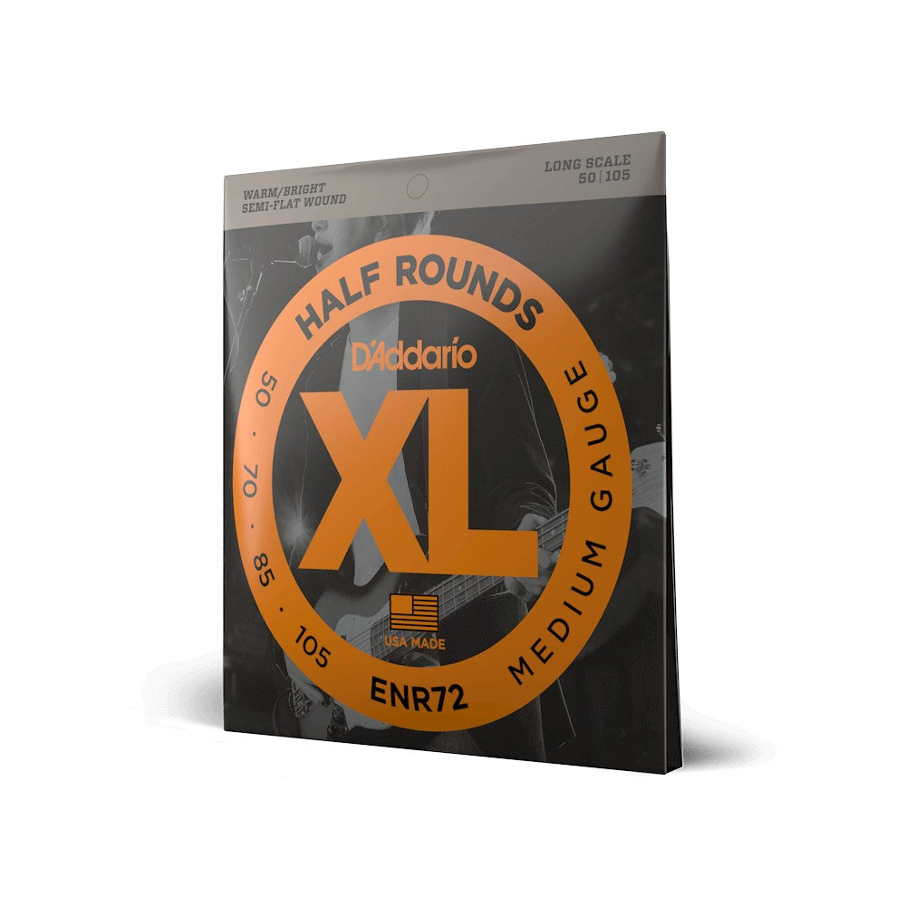 Dây D'Addario ENR72 XL Half Rounds 50-105 Medium – bao bì