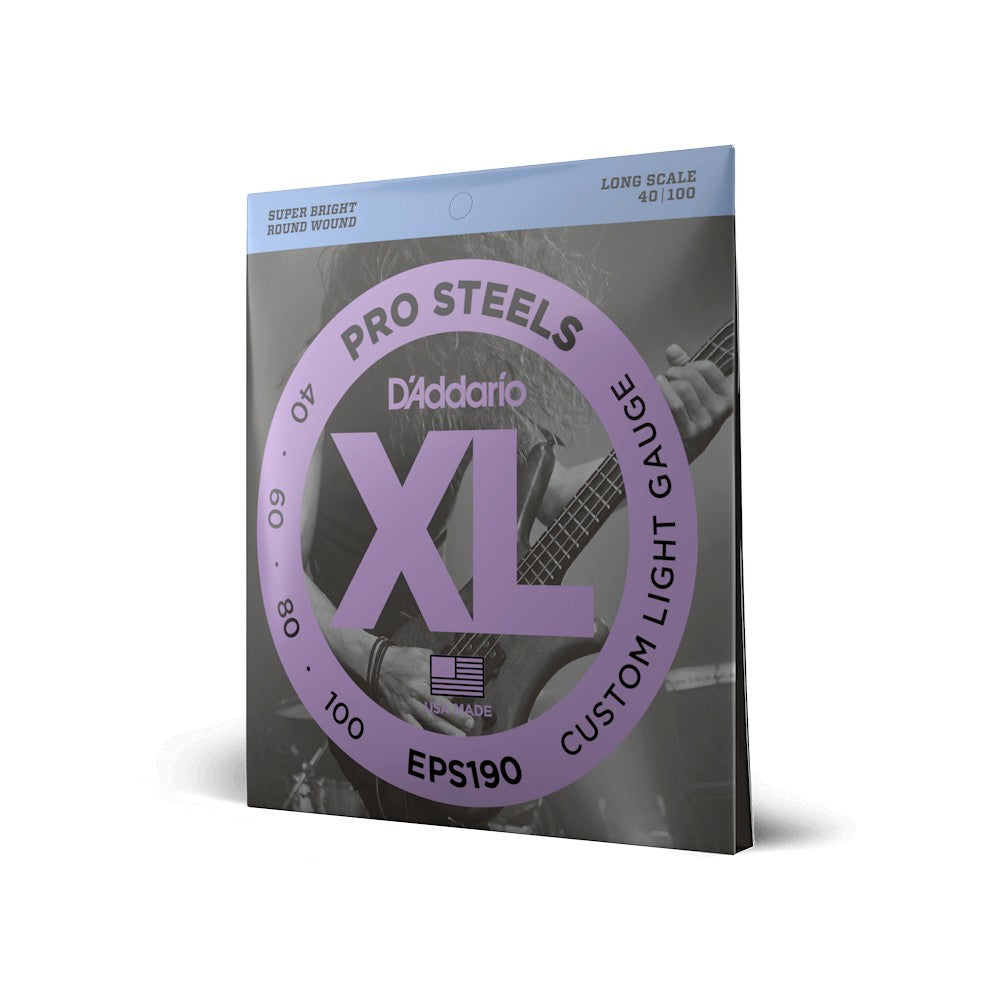 Dây D'Addario EPS190 XL ProSteels 40-100 Custom Light – bao bì