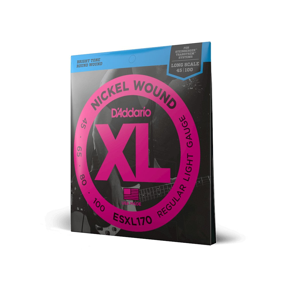 Dây D'Addario ESXL170 XL Nickel 45-100 Regular Light Double Ball End – bao bì